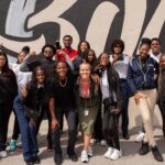 Group photo of students smiling together.